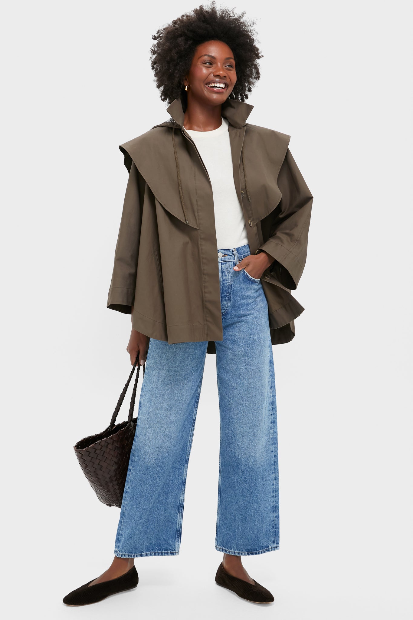 pothead poncho Tuckernuck Olive Fletcher Wax Poncho Olive Green / OS