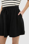 Black Pique Radley Mini Skirt