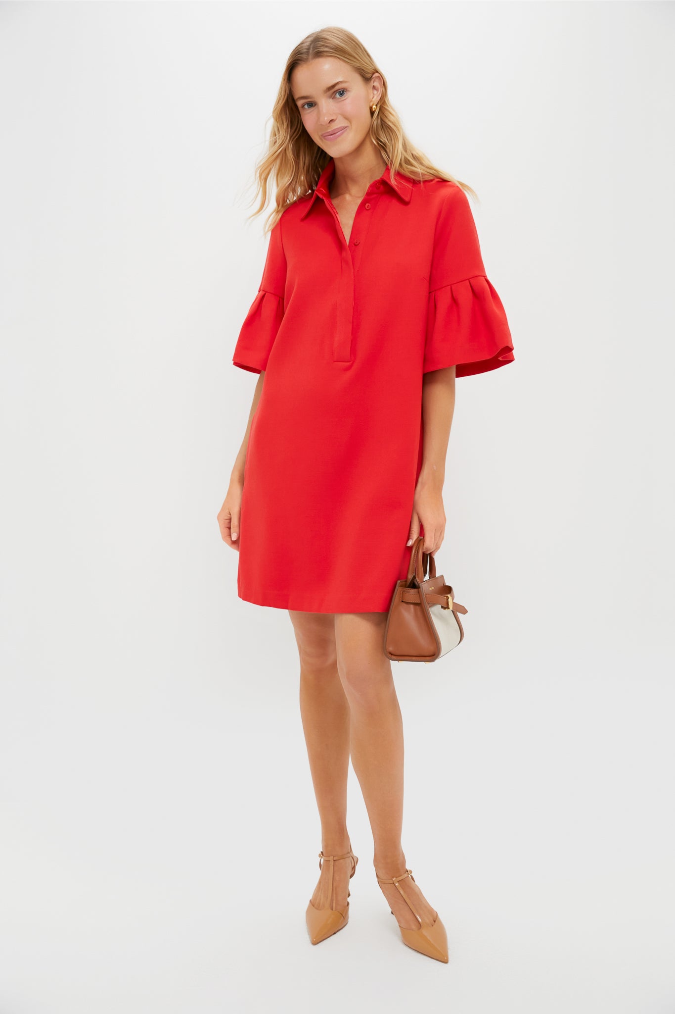 Red Crepe Massey Dress