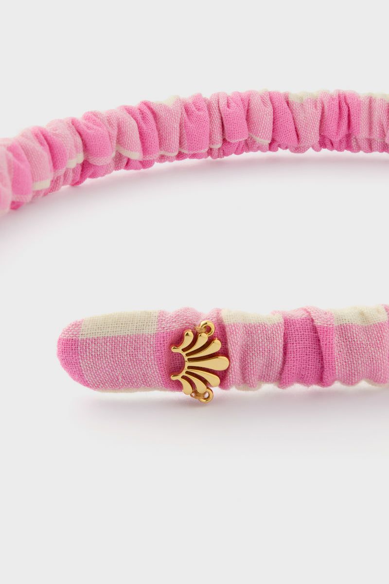 Pink Lemonade Jessie Checkered Headband