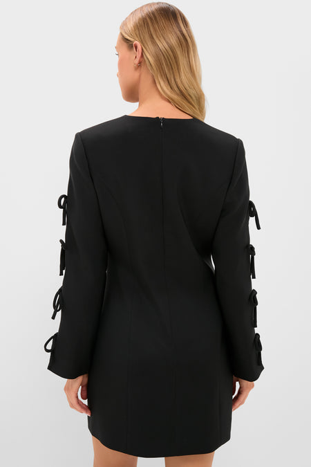 Black Bow Sleeve Belinda Mini Dress Hyacinth House