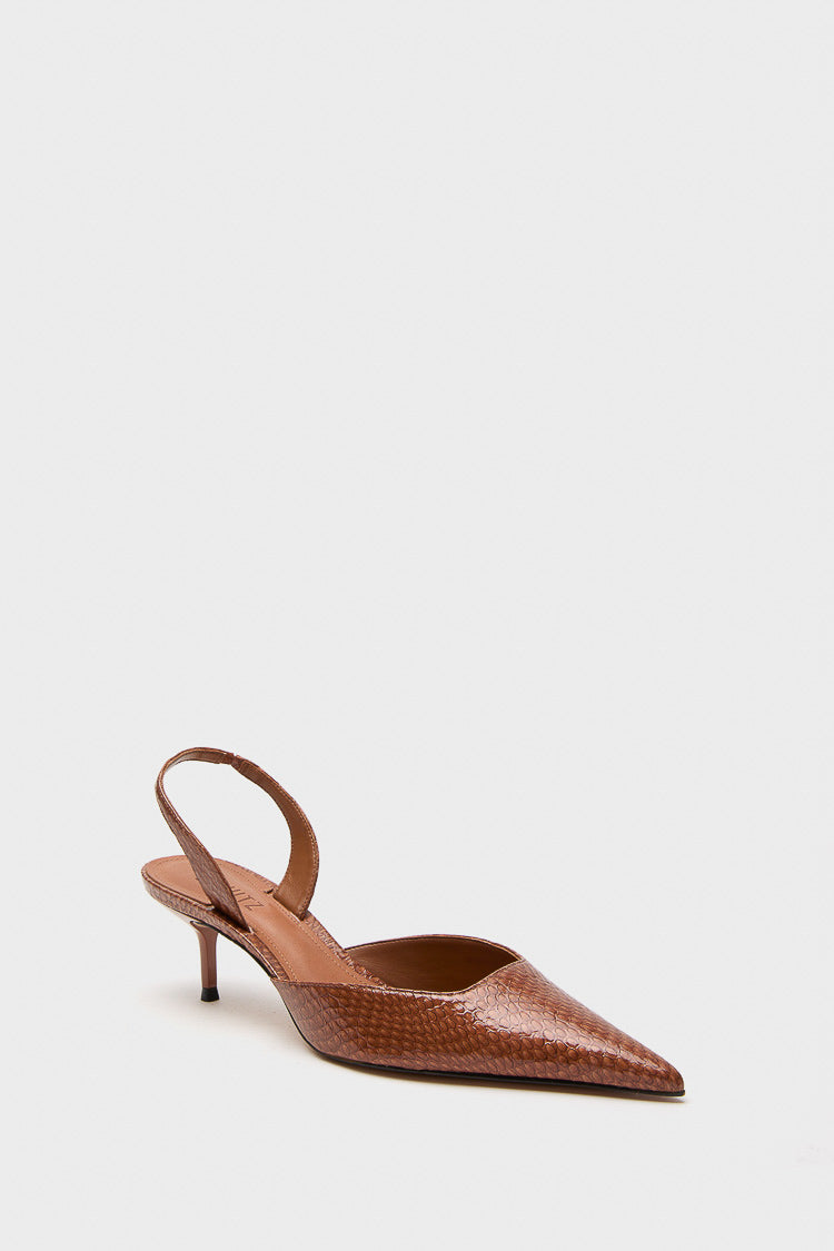 Miele Snake Paola Mid Heels