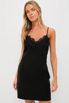 Black Lace Sabrina Mini Dress