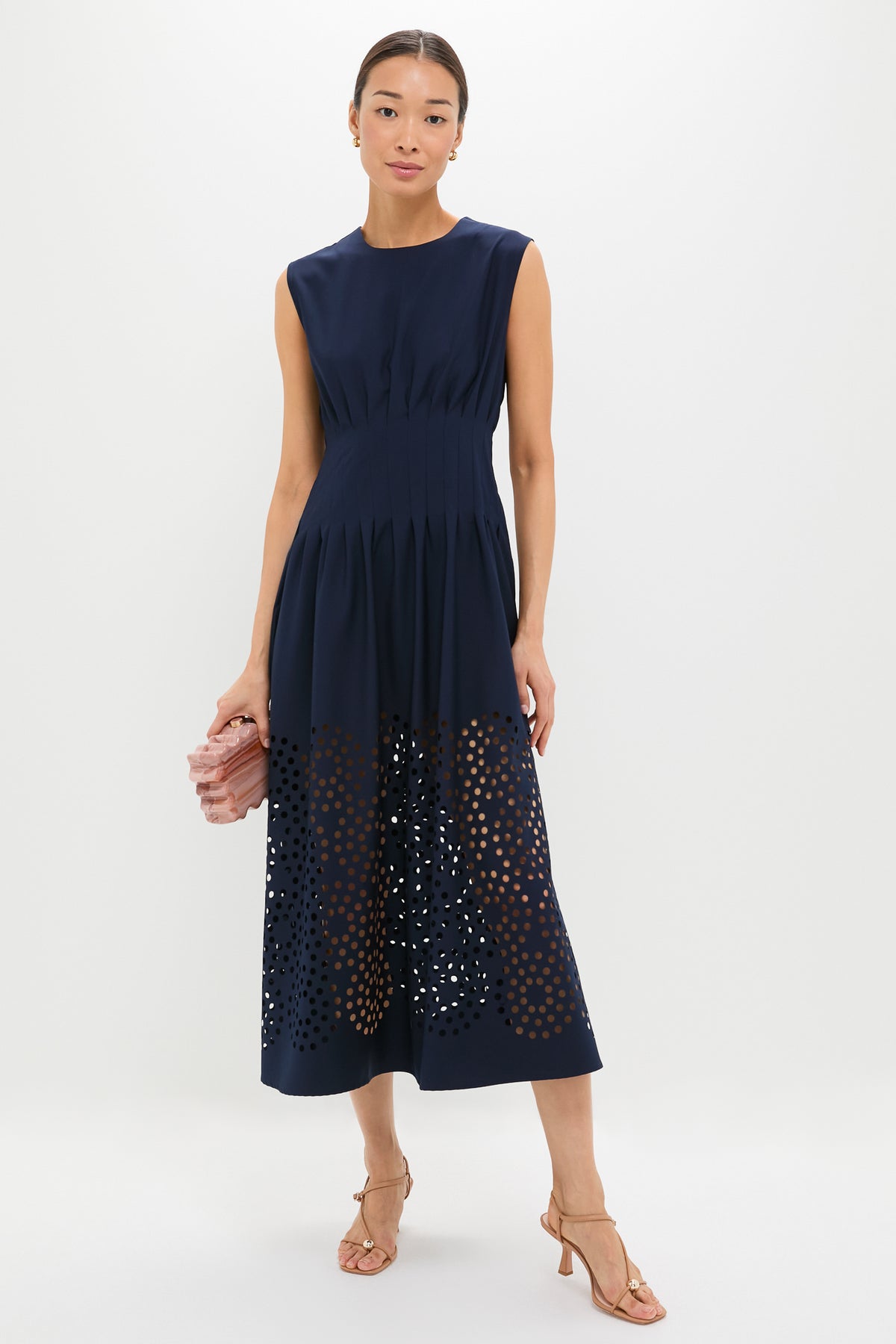 navy drop waist dawson midi dress Navy Drop Waist Midi Dress by Moon River