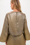 Gold Textured Jacquard Maxine Top