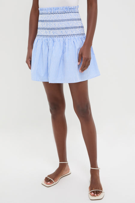Smocked Seersucker Palerma Skirt