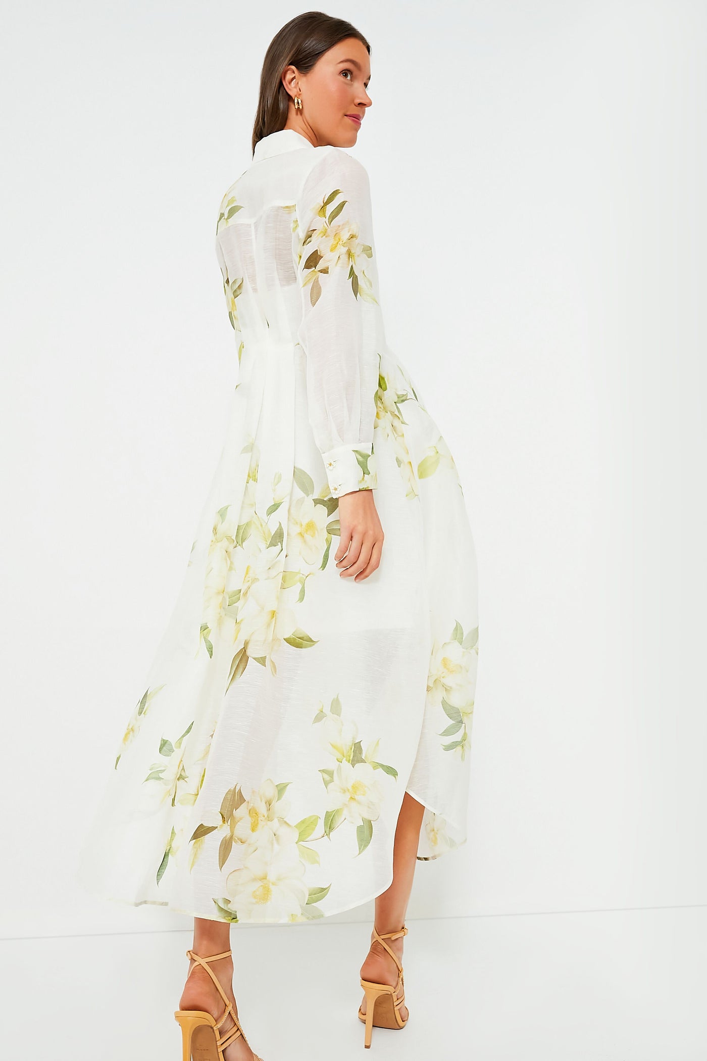 Ivory Magnolia Harmony Draped Shirt Dress | Zimmermann