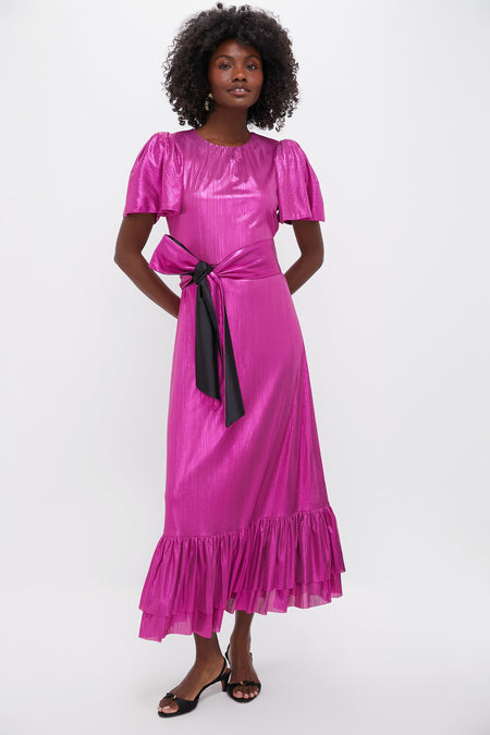 Fuchsia Metallic Angelina Dress