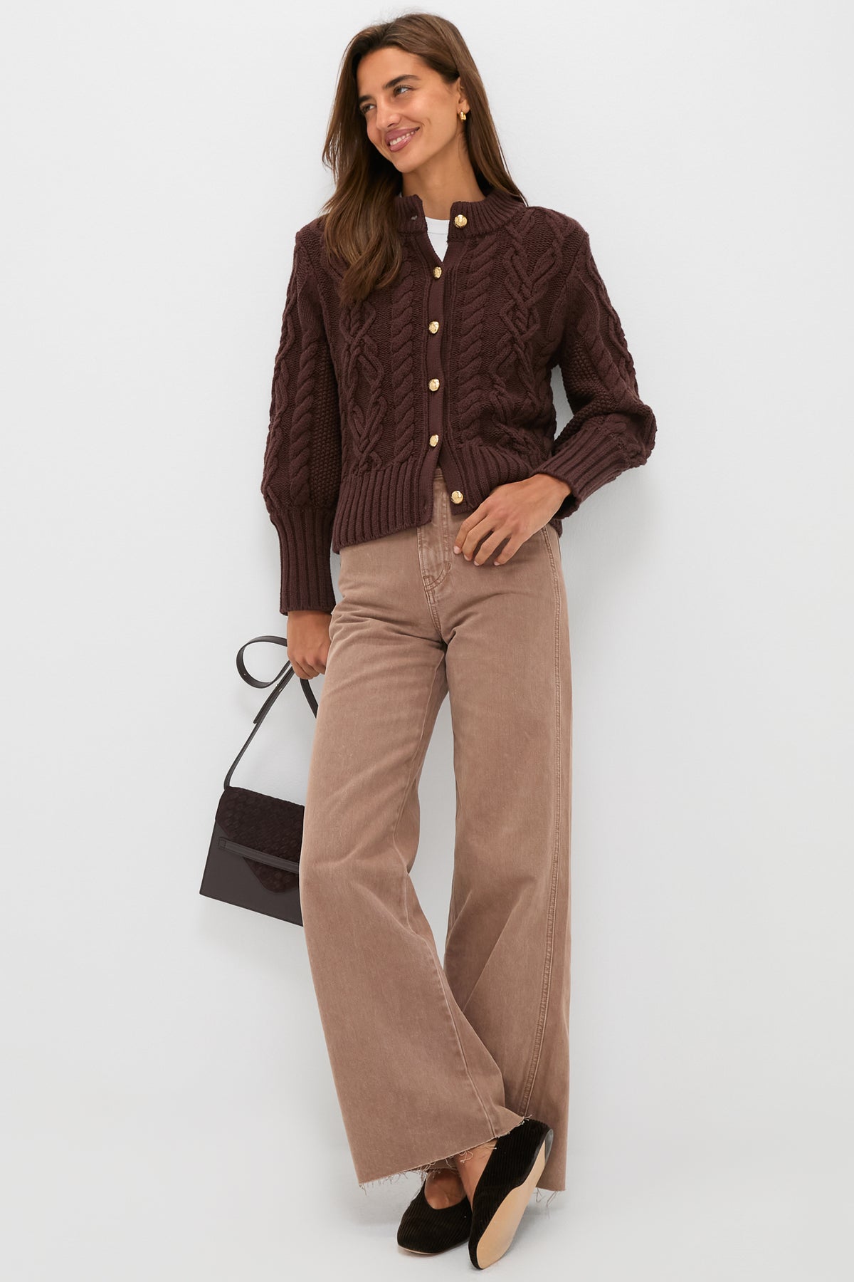 Brown Cotton Colette Cardigan Tuckernuck Brown / L Brown Cotton Colette Cardigan Tuckernuck Brown / L