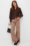 Brown Cotton Colette Cardigan
