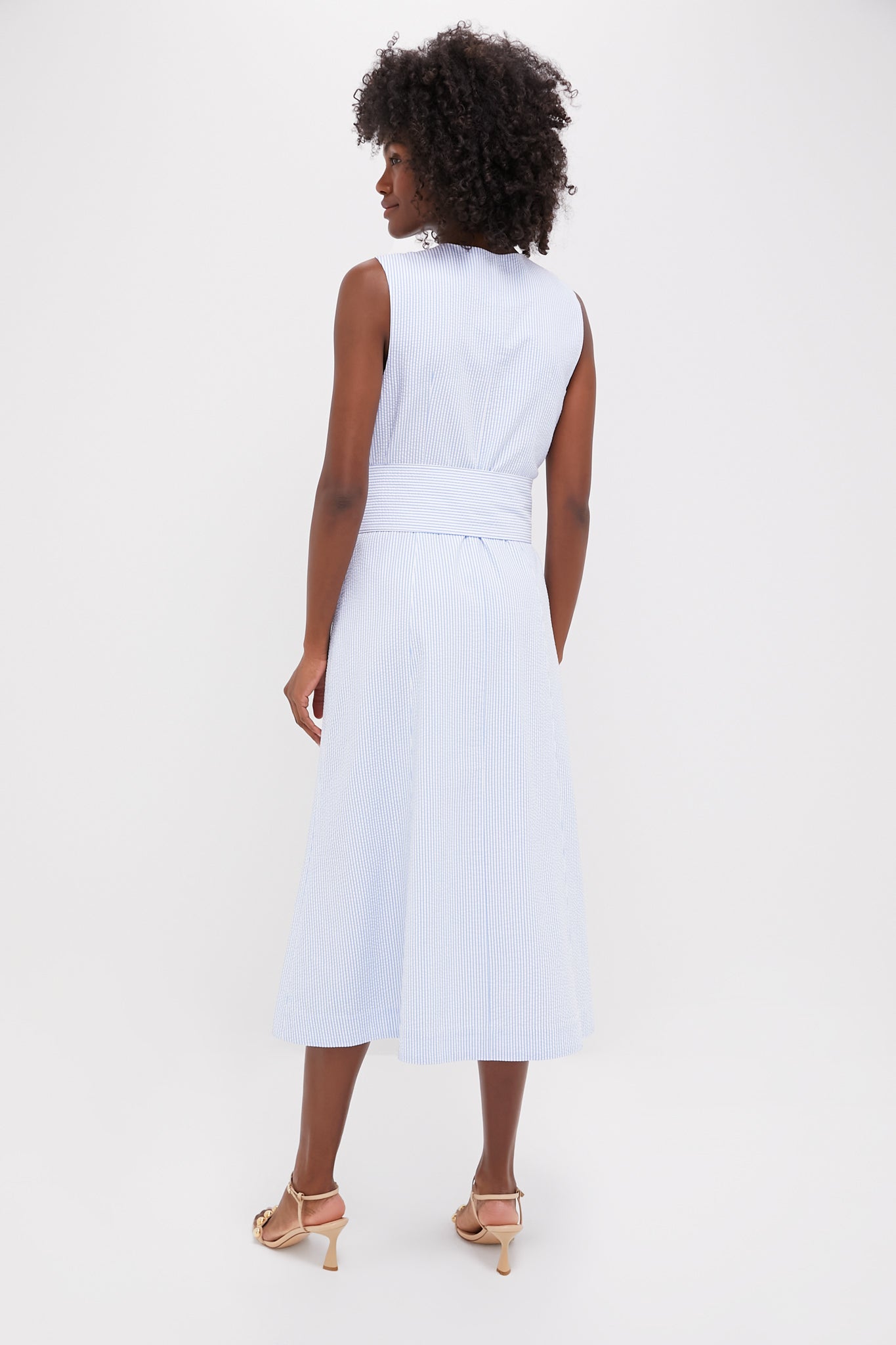 Blue Seersucker Delta Dress