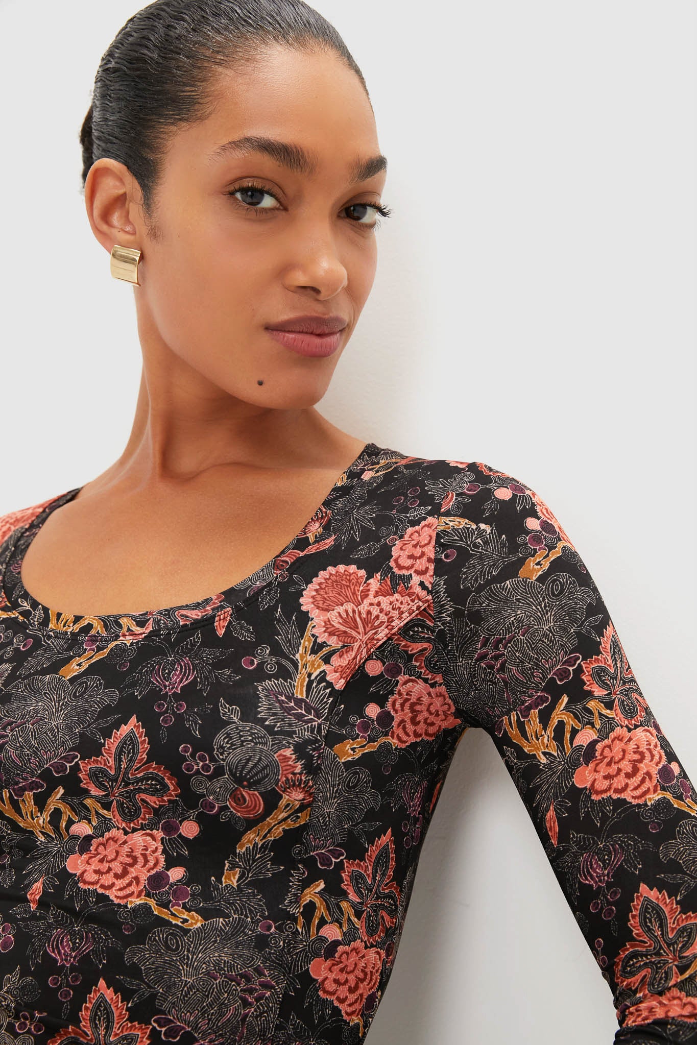 Night Lily Amal Jersey U-Neck Dress