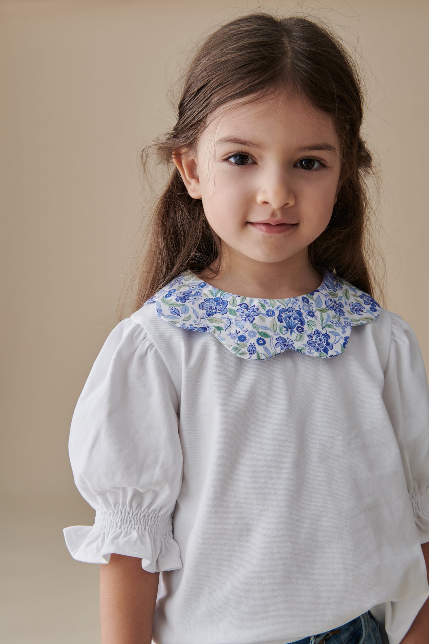 Dusty Blue Floral Analia Top