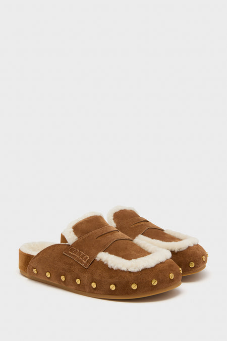 Hazelwood and Ecru Fenix Slippers