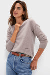 Wheat Cashmere Crewneck Sweater