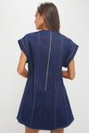 Dark Denim Blue Focul Dress