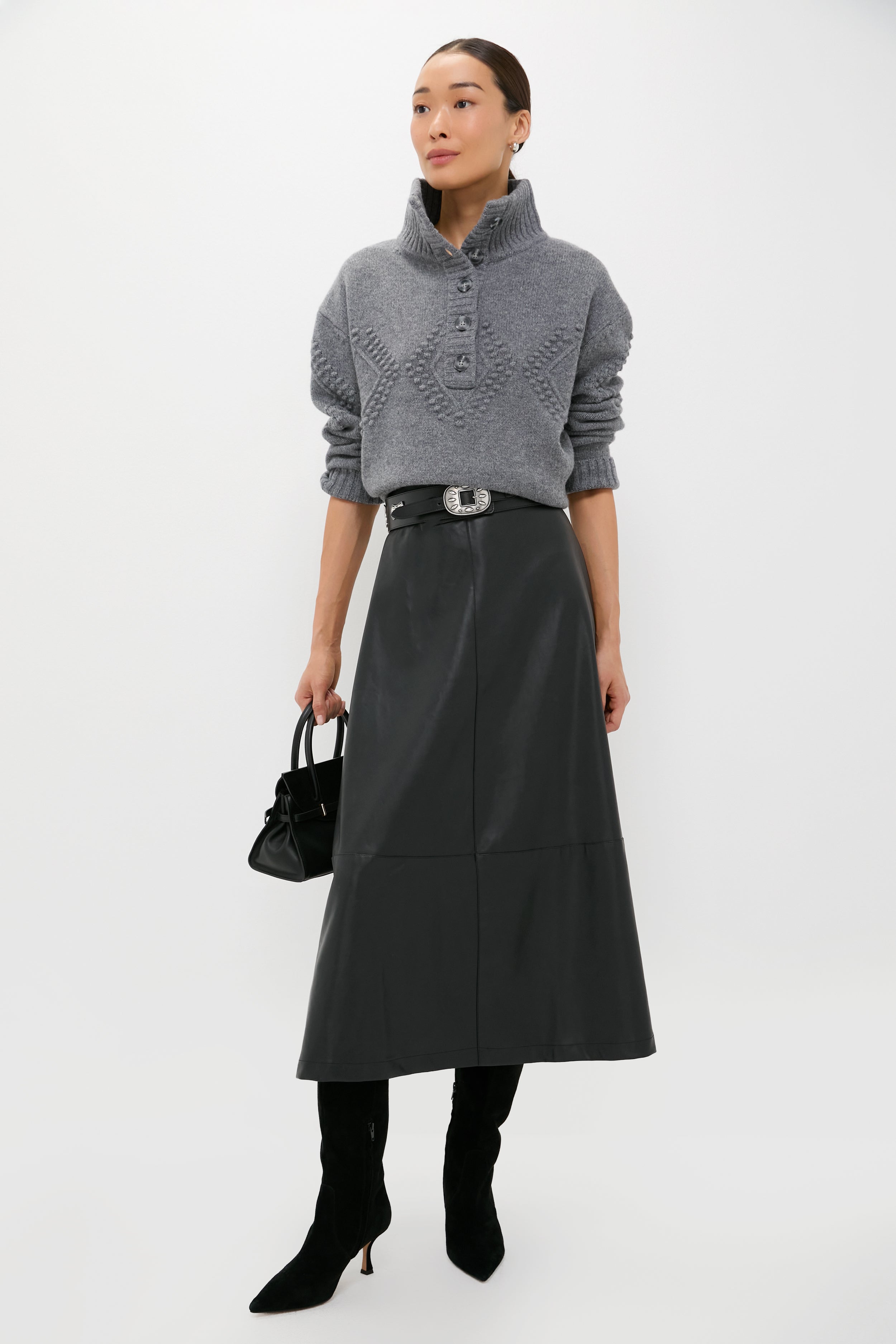 Black River Small Suede Top Handle Bag