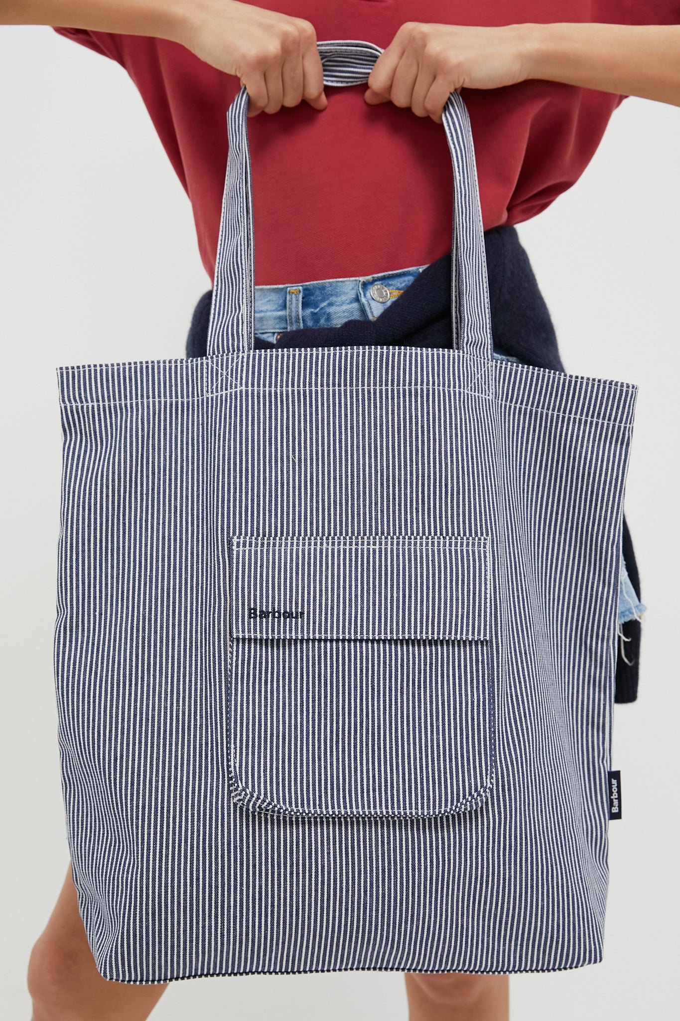 Navy and White Tynedale Tote