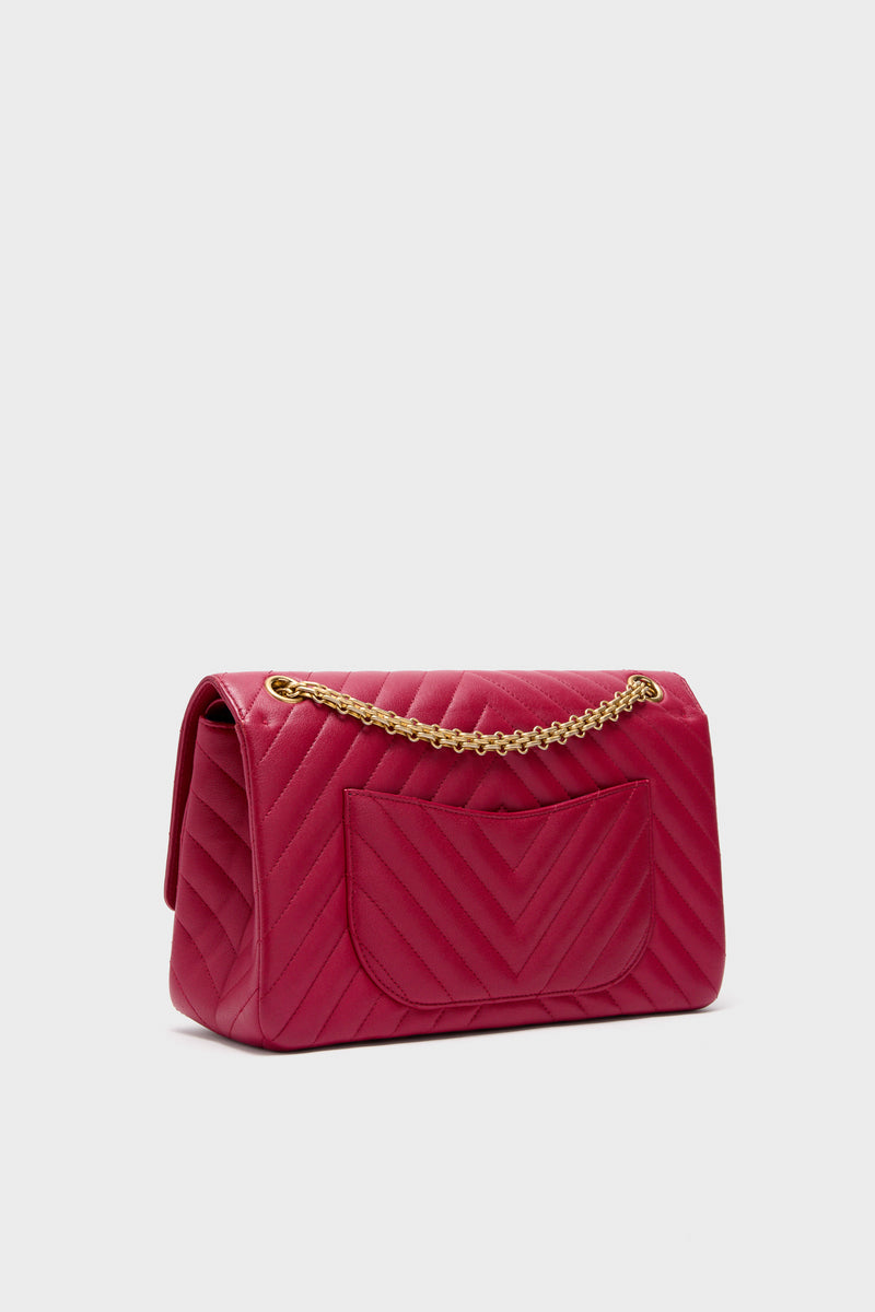CHANEL Red Reissue 2.55 Flap Bag Calf Leather