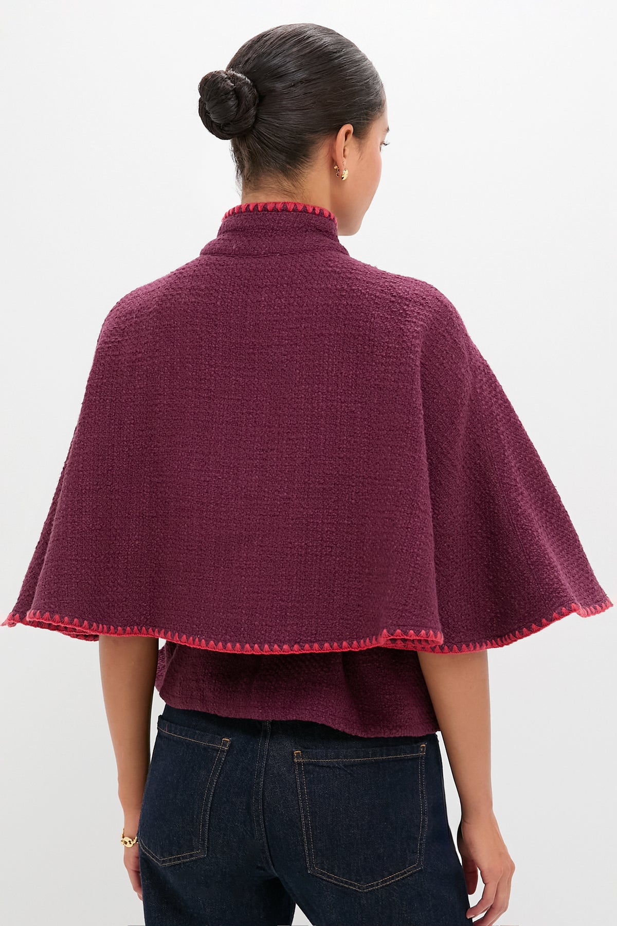 Burgundry Brio Cape Coat