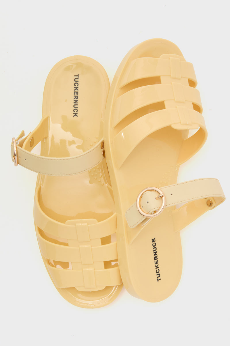 Yellow Riley Jelly Sandals