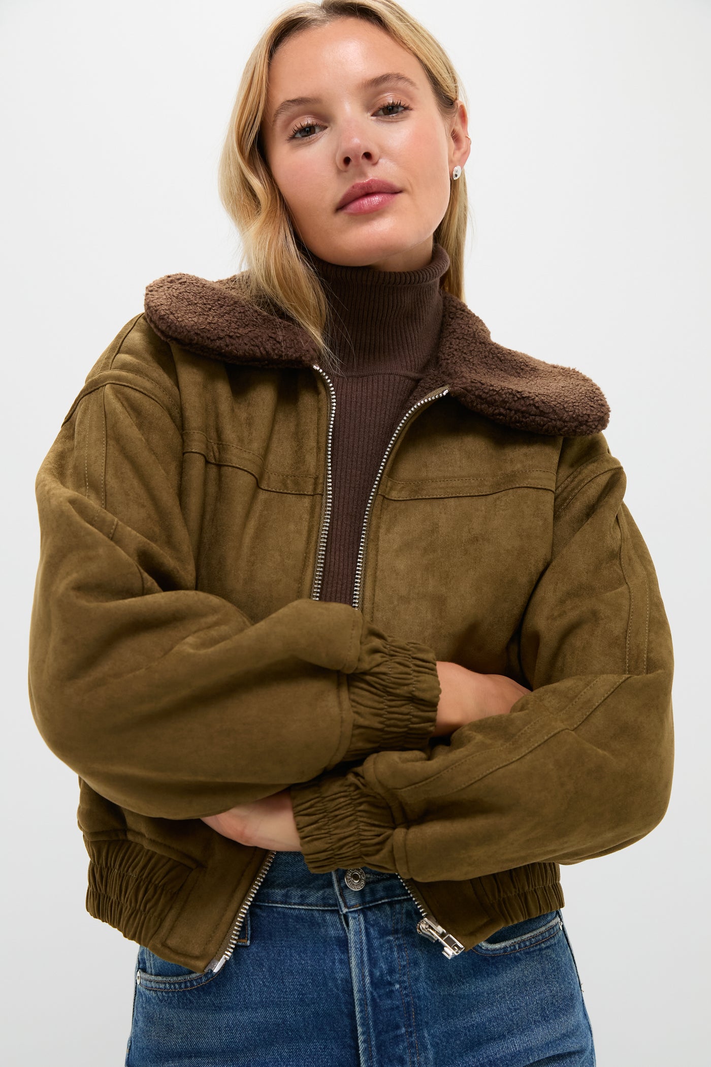Olive Fur Collar Coat