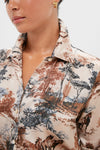 Tan Mountain Western Tyler Long Sleeve Blouse