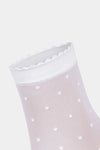 White Sheer Polka Dot Socks