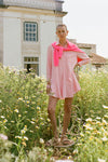 Bermuda Powder Pink Crepe Callahan Shirt Dress