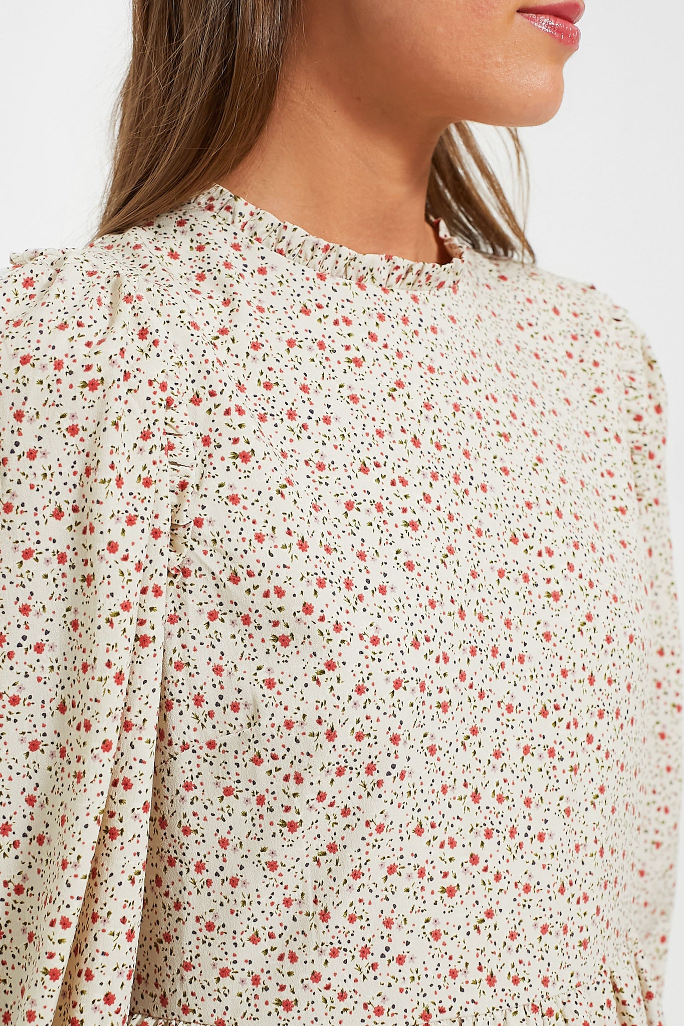 Cream Floral Jesse Midi Dress