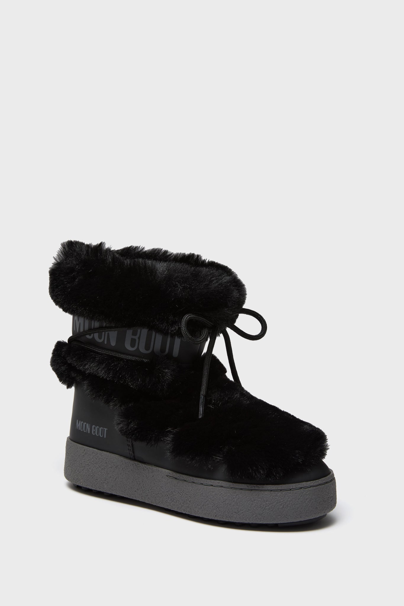Black LTrack Faux Fur Boots | Moon Boot