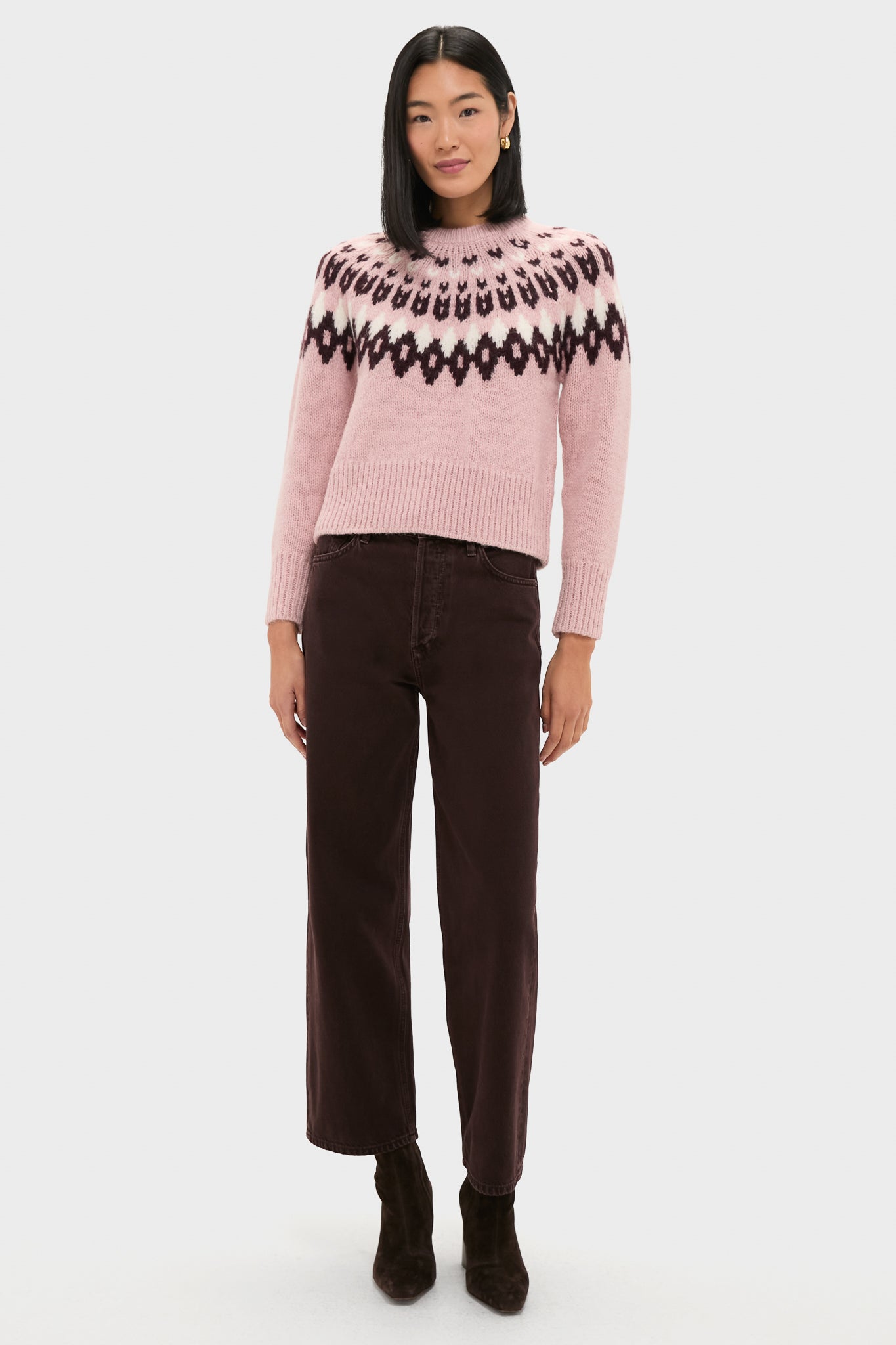 Deep Petal Multi Anne Fairisle Pullover