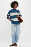 Ink Marl Arna Striped Funnel Neck Sweater