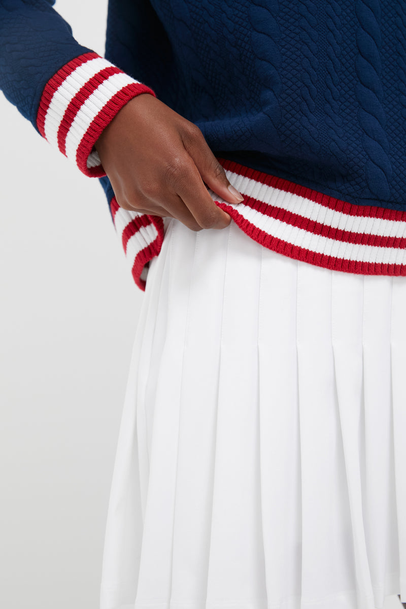 Navy and Red Turner Pullover