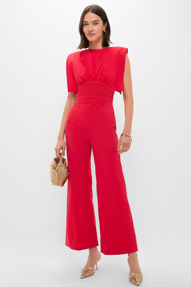Red Lienzo Abierto Jumpsuit | Andres Otalora