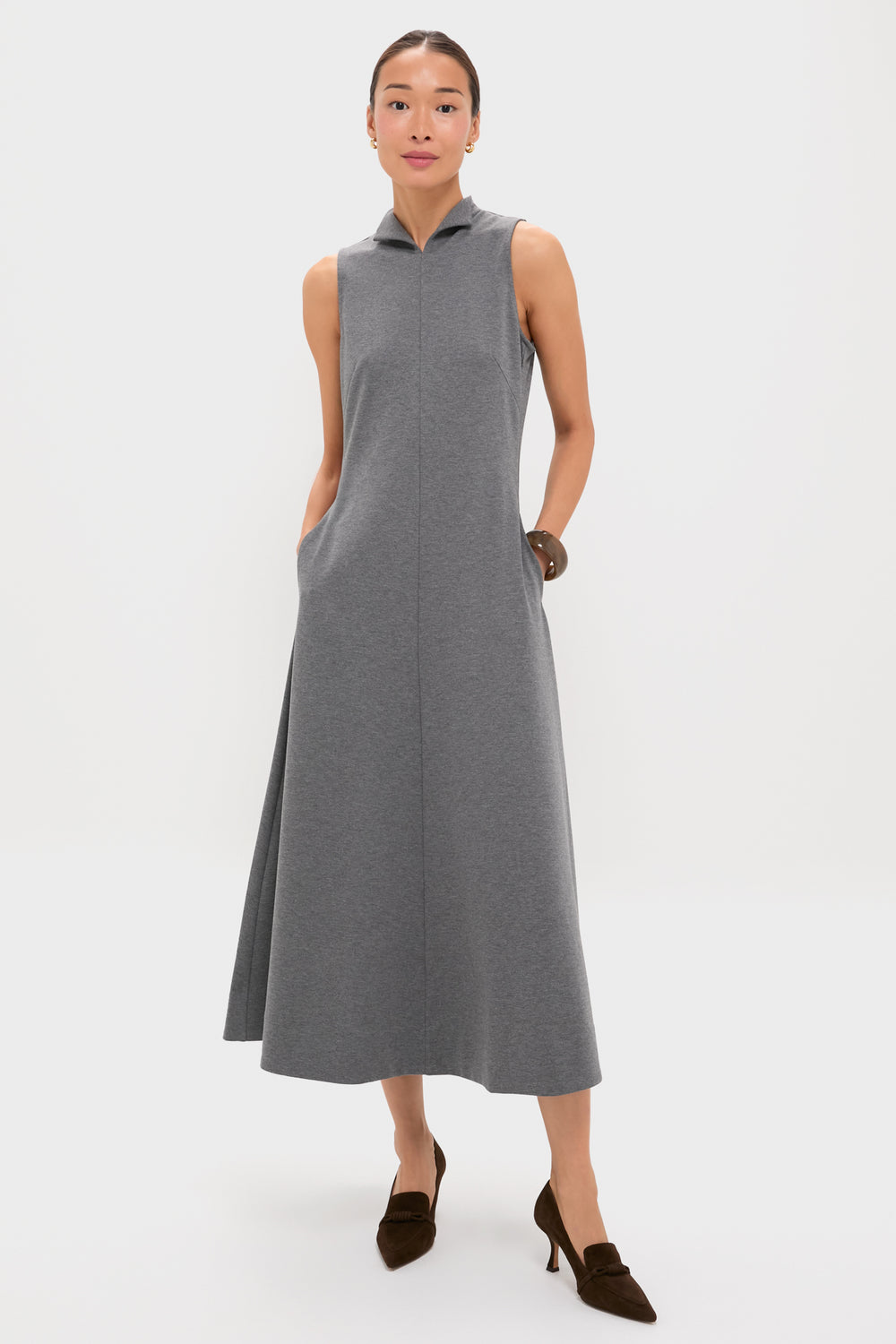 heather maxi dress Charcoal Heather Resnick Maxi Dress