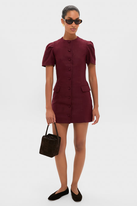 Bordeaux Emma Mini Dress