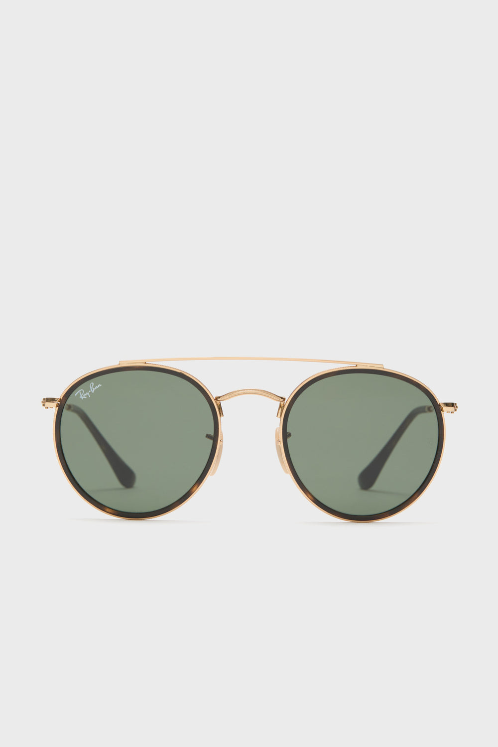 Gold Tortoise Arista Round Sunglasses