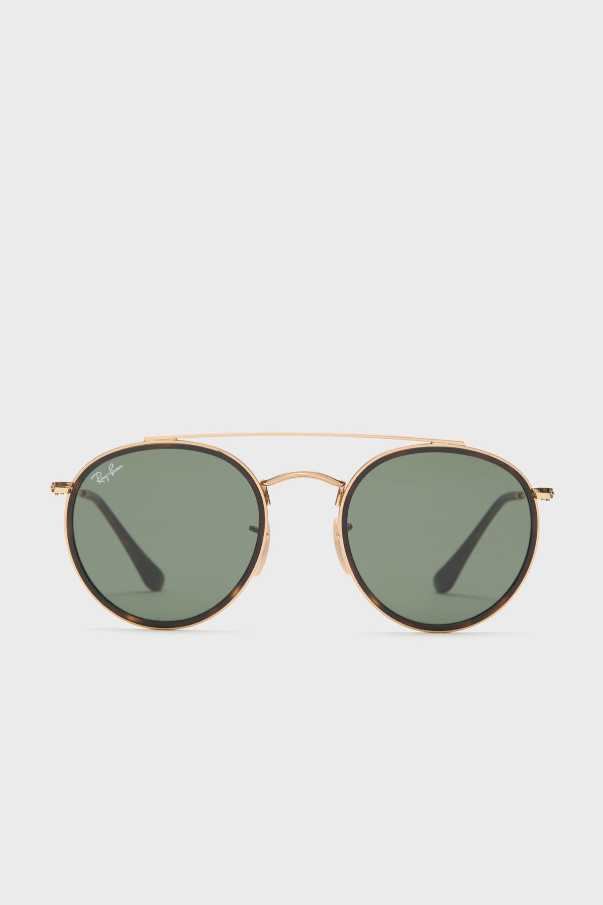 Gold Tortoise Arista Round Sunglasses