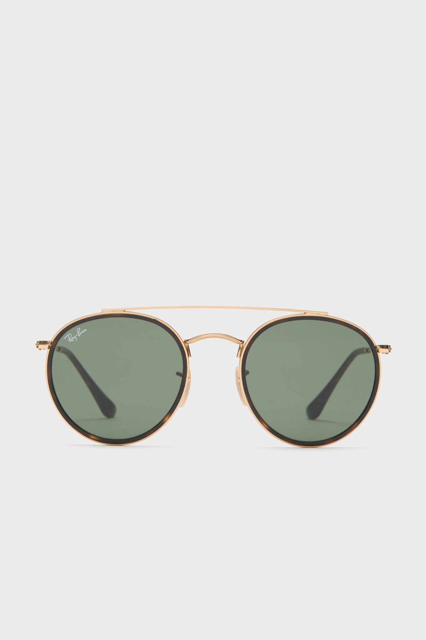 Gold Tortoise Arista Round Sunglasses