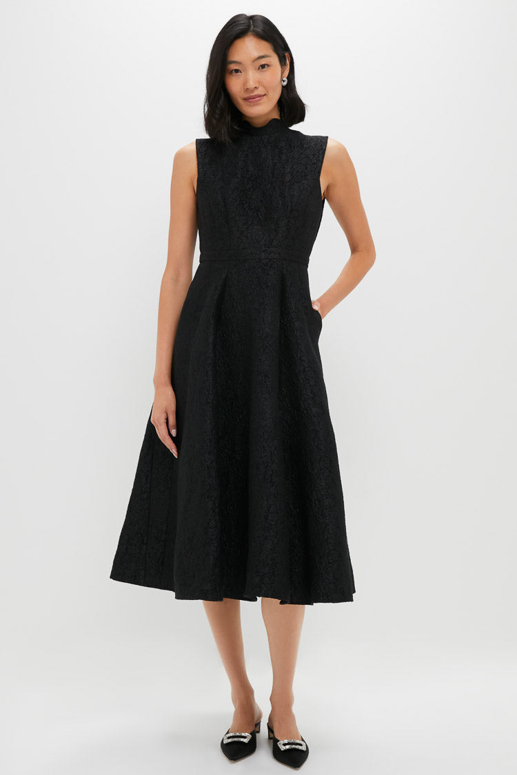 Noir Rose Flora Midi Dress