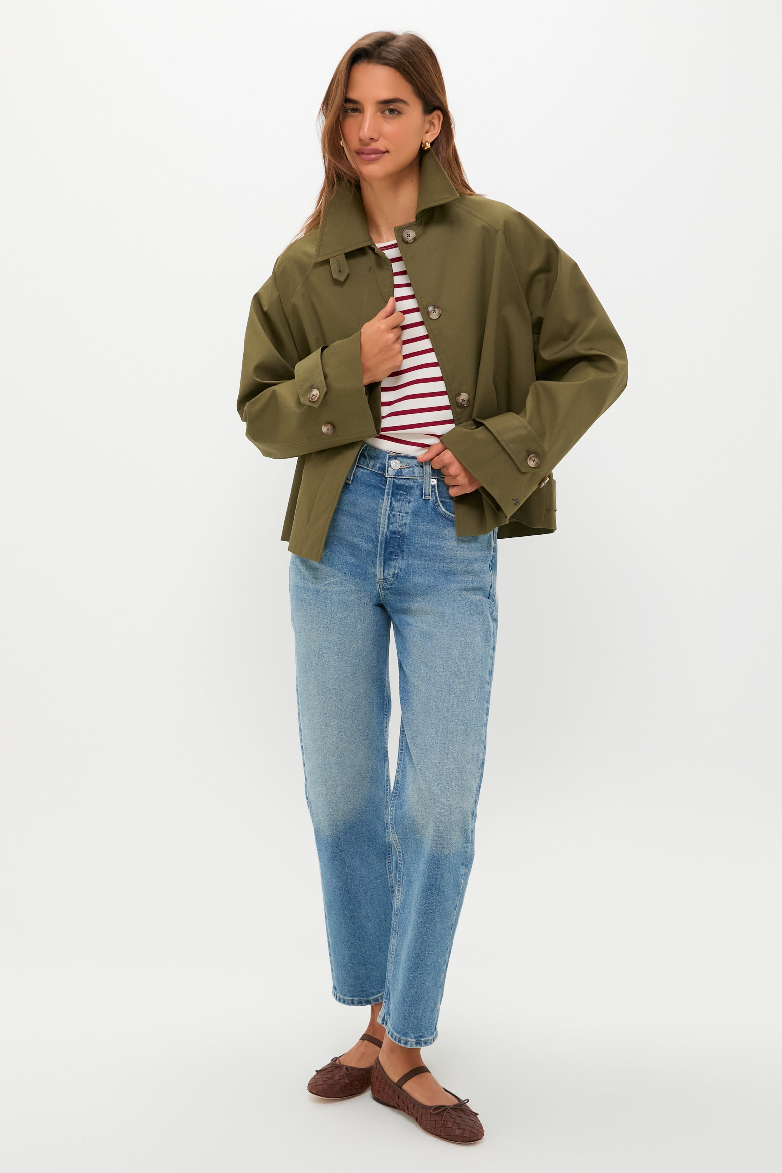 Olive Drew Short Trench Coat | Tuckernuck