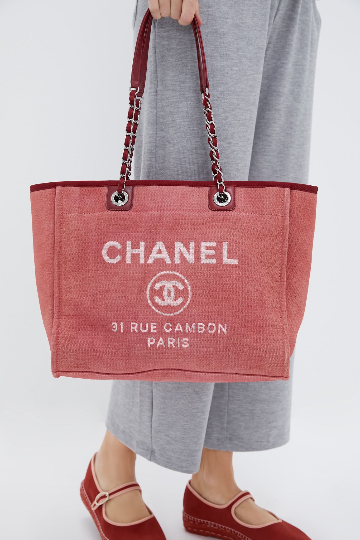 CHANEL Deauville MM Tote Bag
