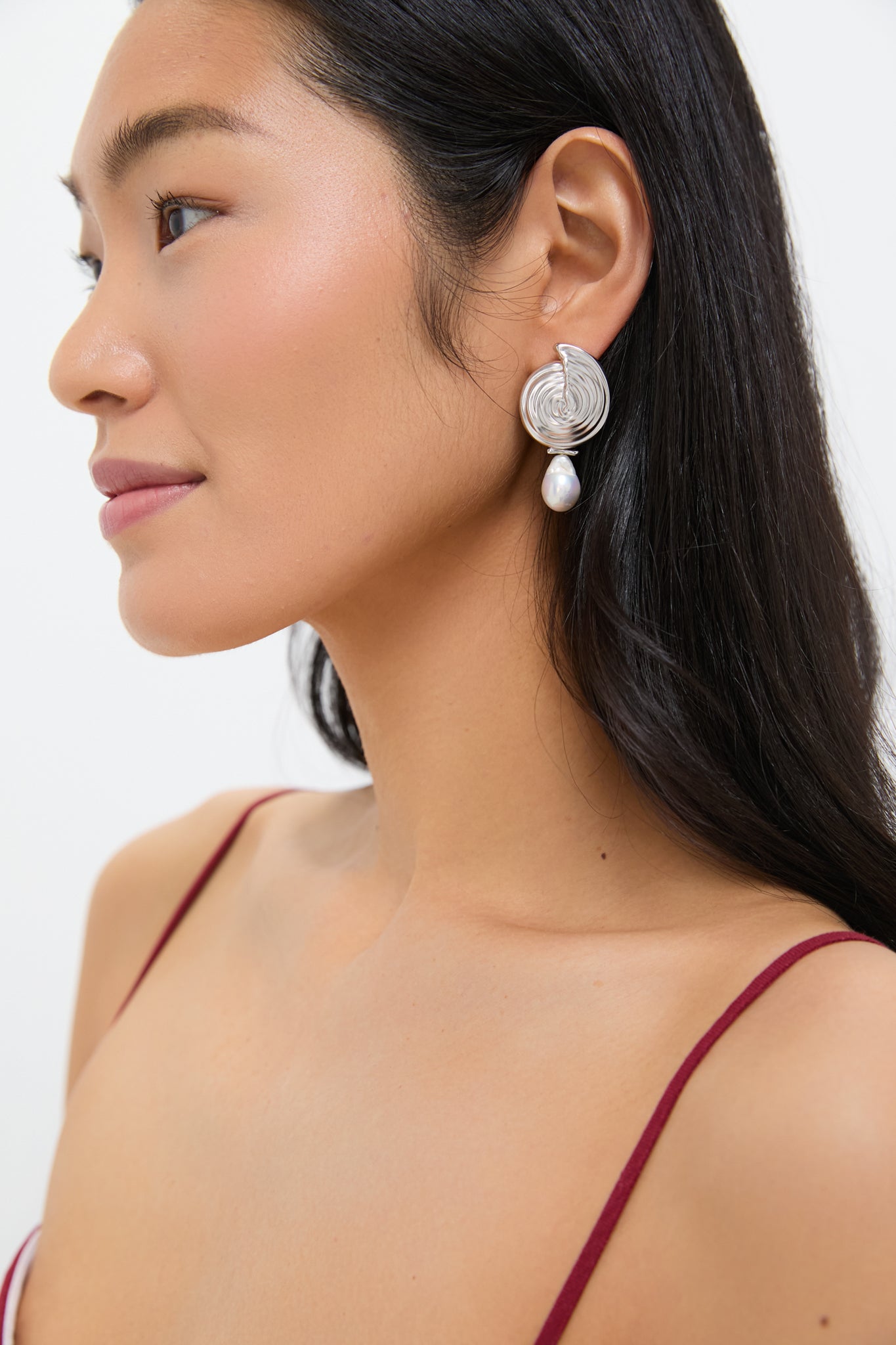 Silver Spiral Interchangeable Earrings