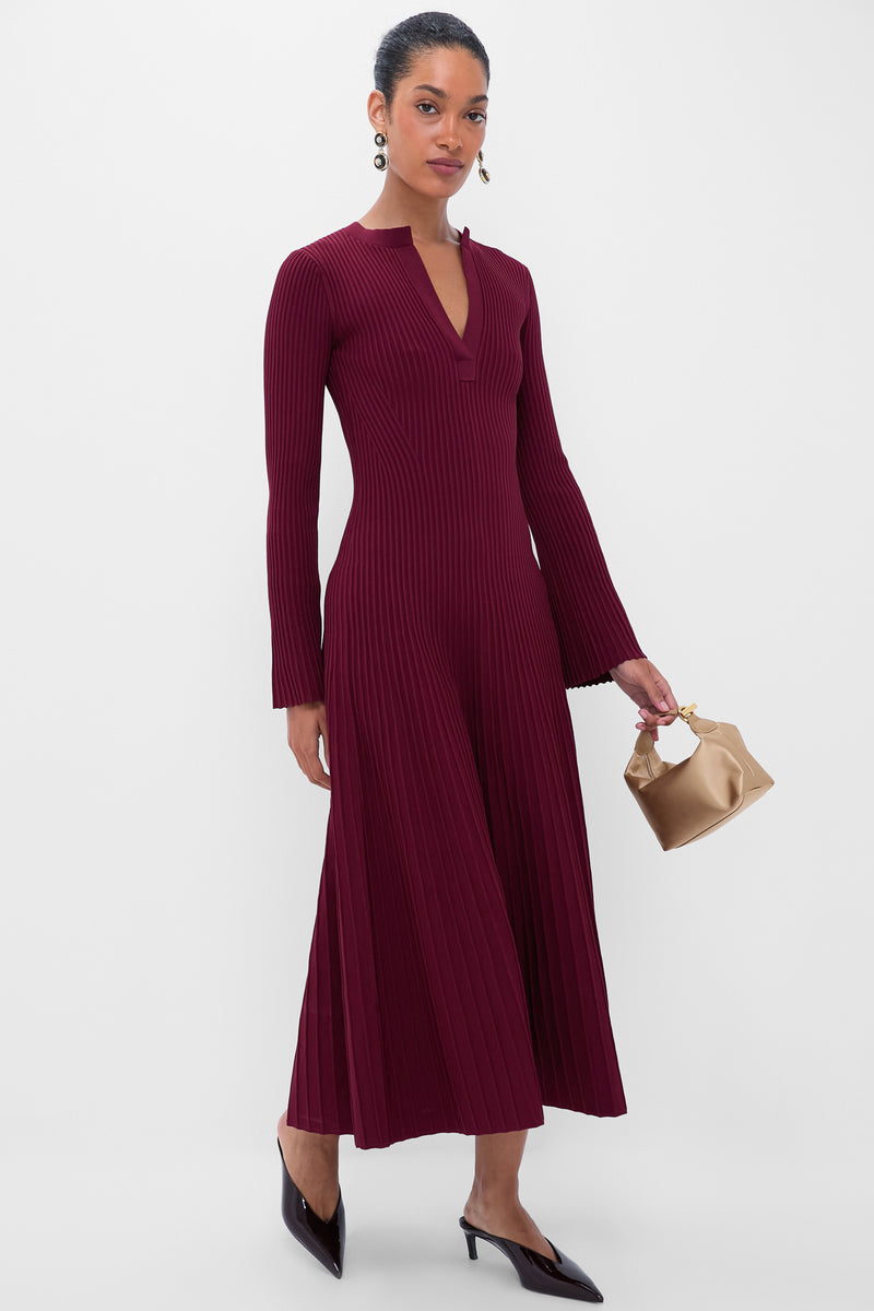 Cranberry Genna Long Sleeve Midi Dress