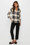 Mairead Check Plaid Margot Stand Collar Blouse