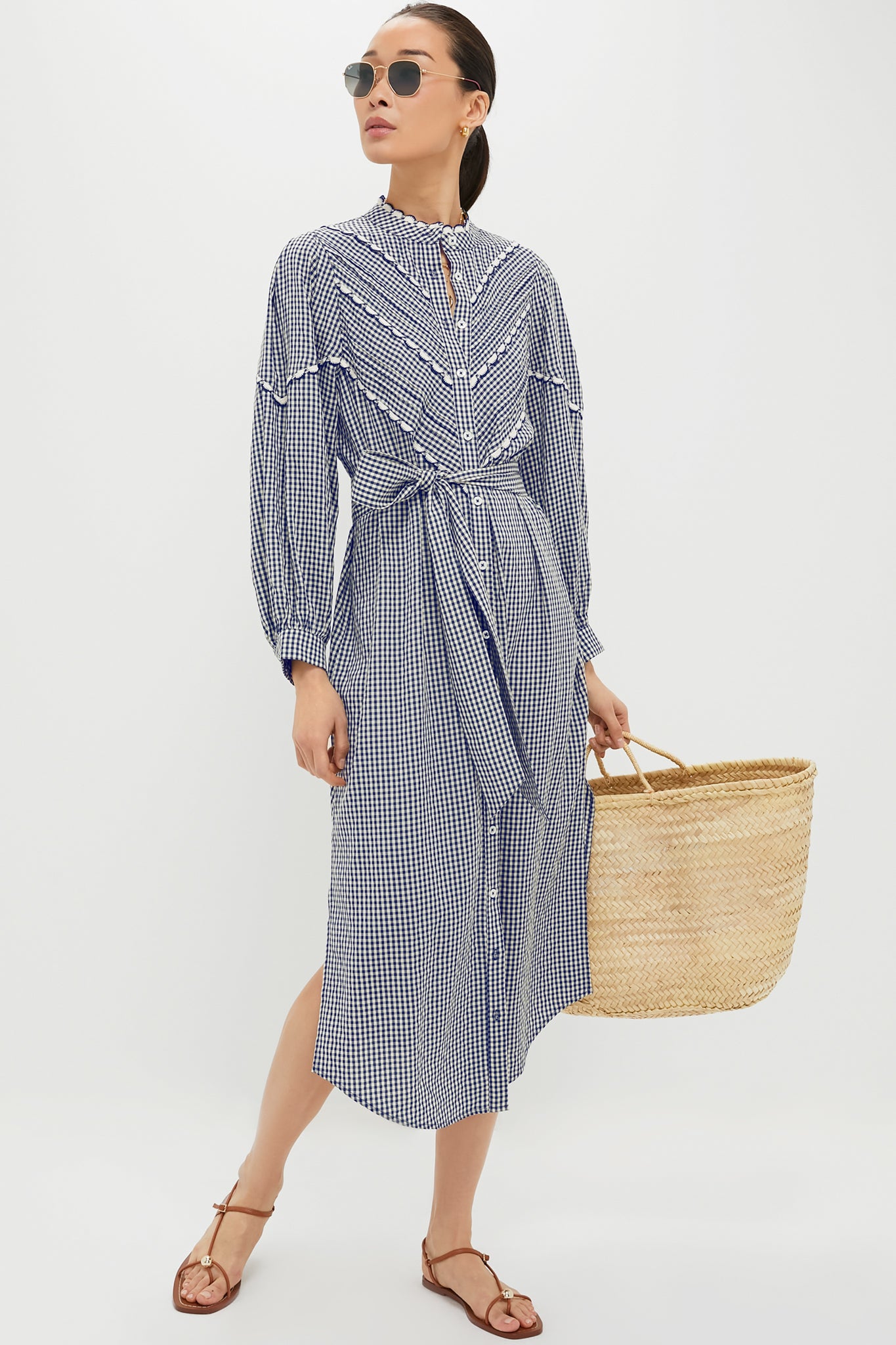 Navy Gingham Jolene Dress