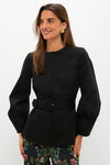 Black Long Sleeve Structured Rhoda Tunic Top