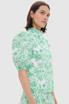 Mint Green Vine Floral Florence Blouse