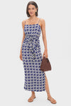 Pinwheel Print Maxi Dress